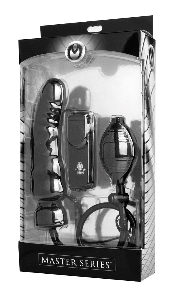 XR Brands Ravage Inflatable Vibrating Cock Customizable Girth Vibrating Dildo - - Realistic Dildos