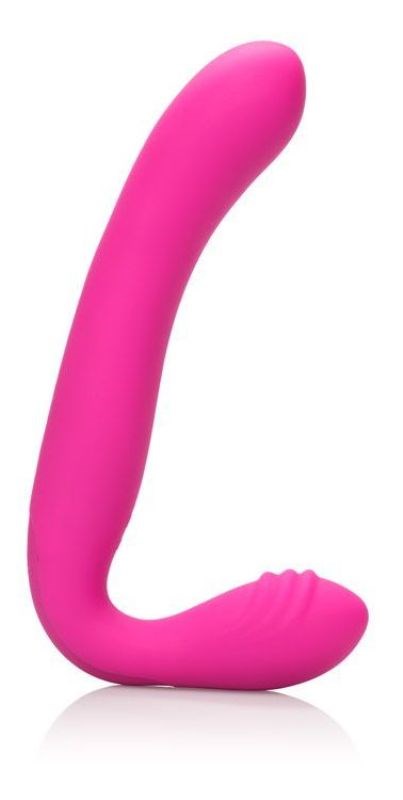 California Exotics Rechargeable Silicone Love Rider Strapless Strap On Pink - - Strap On Sextoys
