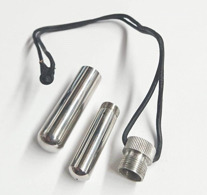 Hells Couture Steel Inhaler on BDSM Play Leather Cord Premium BDSM Accessory - - Steel Sex Toys