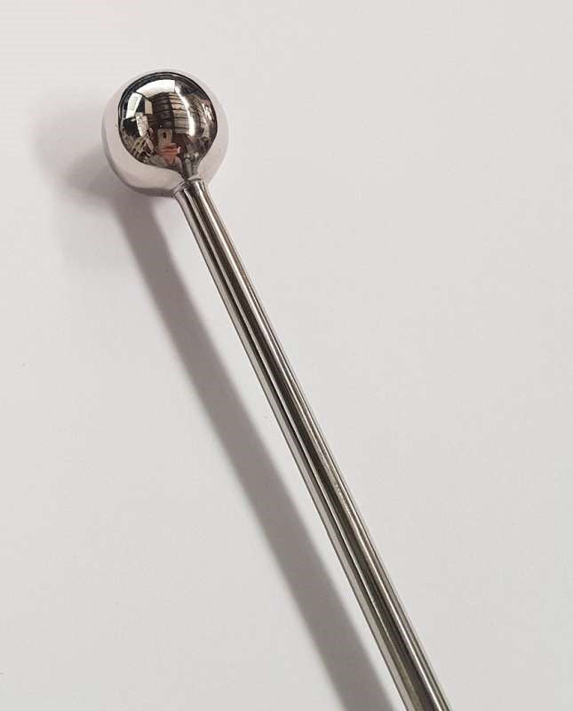 Hells Couture The Cymbal Mallet Urethral Wand 8.3 Inch Steel Sound - - Steel Sex Toys