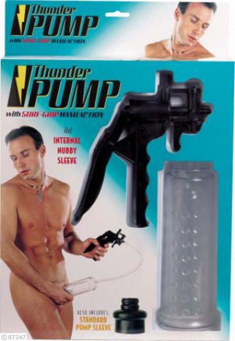 California Exotics Thunder Pump With Sure Grip Hand Action Penis Enhancement - - Penis Pumps And Stretchers
