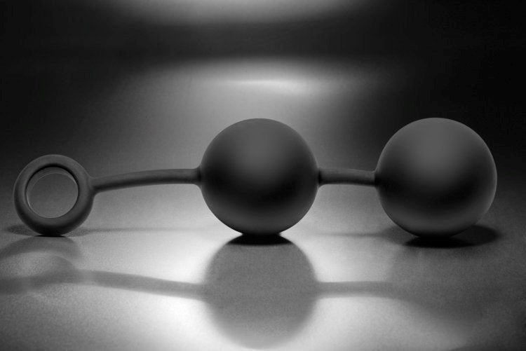 XR Brands Tom of Finland Weighted Anal Balls Steel Weighted Anal Sex Toy - - Anal Beads and Balls