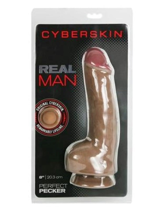 Topco Wildfire Real Man Cyberskin Perfect Pecker Dark Dual Density Dildo - - Realistic Dildos
