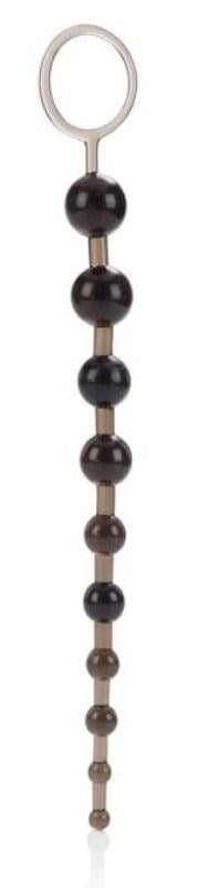 California Exotics X 10 Beads Black Graduated Anal Beads - - Anal Beads and Balls