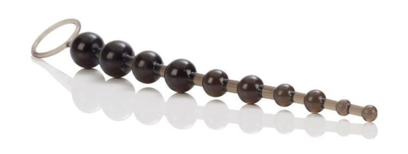 California Exotics X 10 Beads Black Graduated Anal Beads - - Anal Beads and Balls