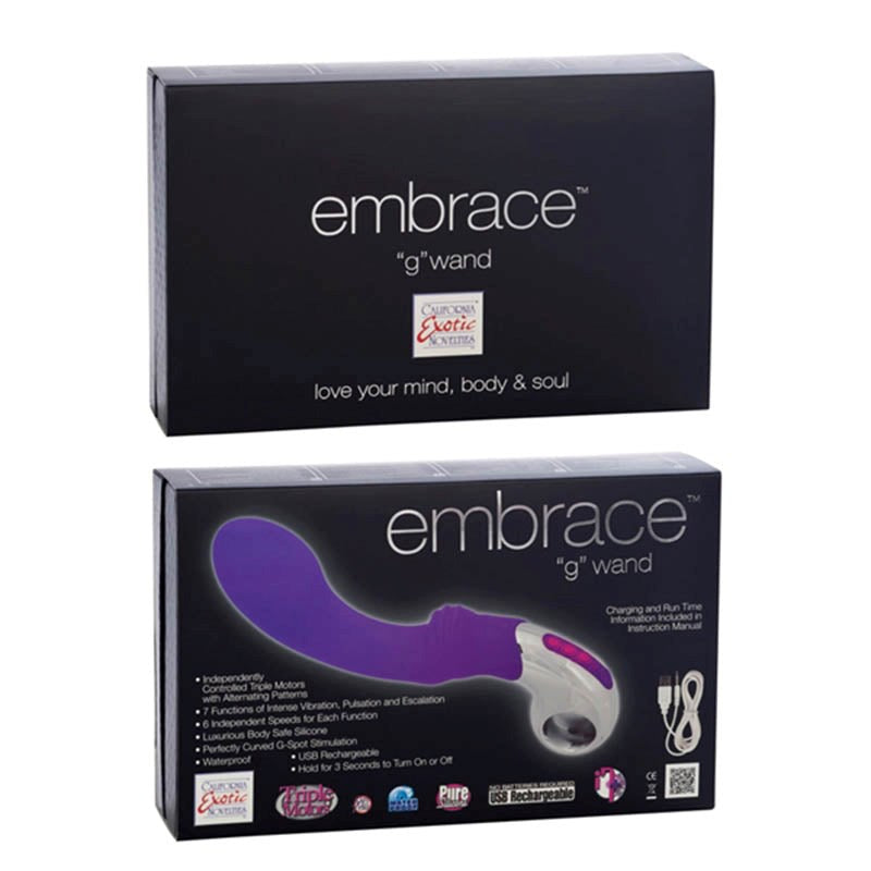 California Exotics Embrace G Wand Dual Ended Vibrator for G Spot and Clitoral - - G-Spot Vibrators