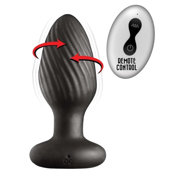 ASS-SATION Remote Vibrating and Rotating Anal Plug - - Butt Plugs