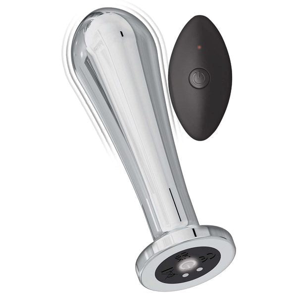 Pleasure-Enhancing Remote Vibrating Metal Anal Plug - - Anal Vibrators