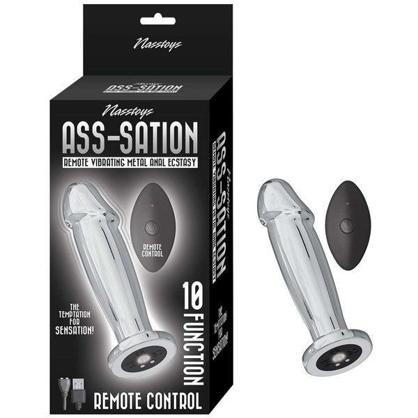 Nasstoys Ecstasy Remote Control Vibrating Metal Anal Plug - - Anal Vibrators