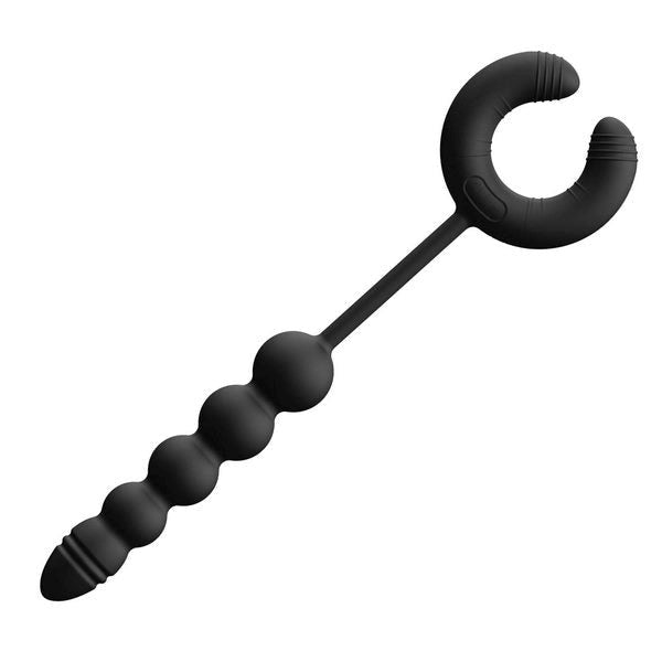 ATOMIC Dual Exciter C-Ring With Flexible Bead Prostate Plug - - Prostate Sex Toys