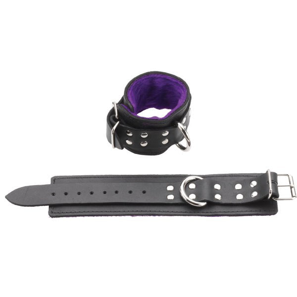 Plush Bondage Bliss - Spartacus Leather Wrist Cuffs - - Cuffs And Restraints