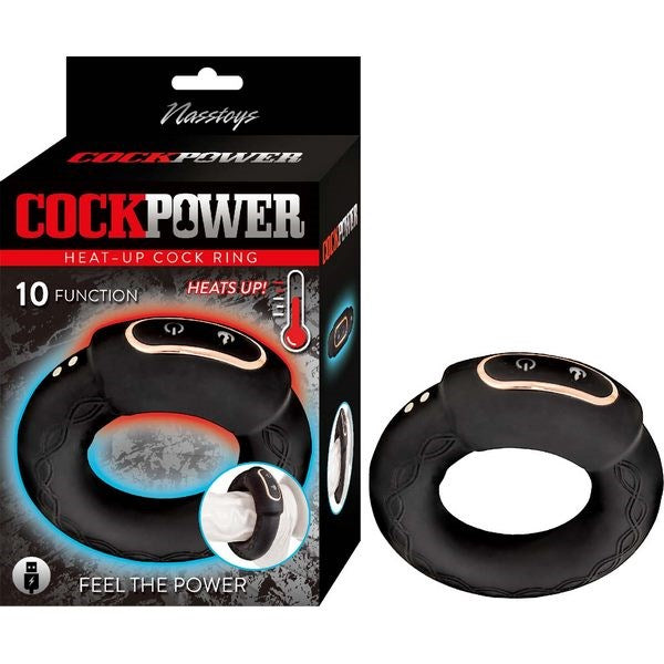 COCKPOWER Heat Up Vibrating Cock Ring Rechargeable - - Vibrating Cock Rings