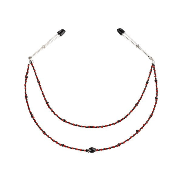 Spartacus' Double Strand Beaded Tit Clamps - Enhance Sensations - - Nipple and Clit Clamps