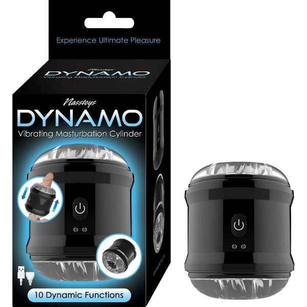 Dynamo 10 - Textured Vibrating Pleasure Cylinder - - Masturbators and Strokers