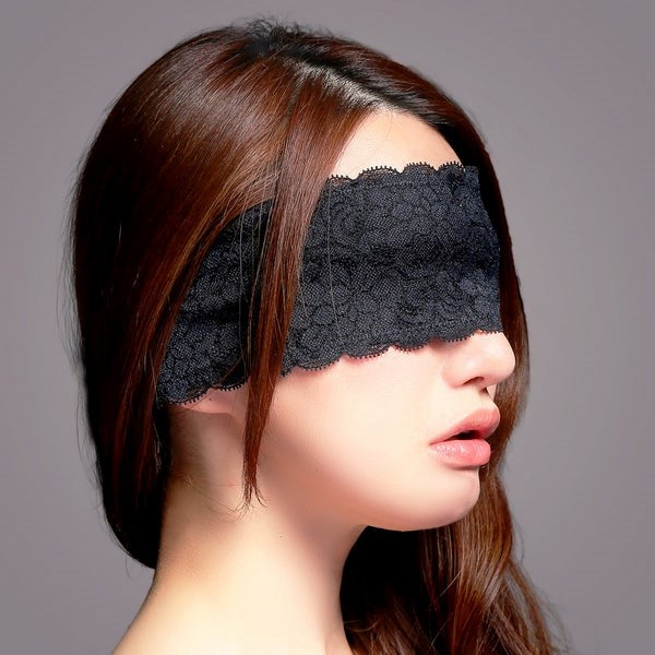 EXECUTE Eye Mask With Microfiber Lace Adjustable Ribbons - - Masks And Blindfolds
