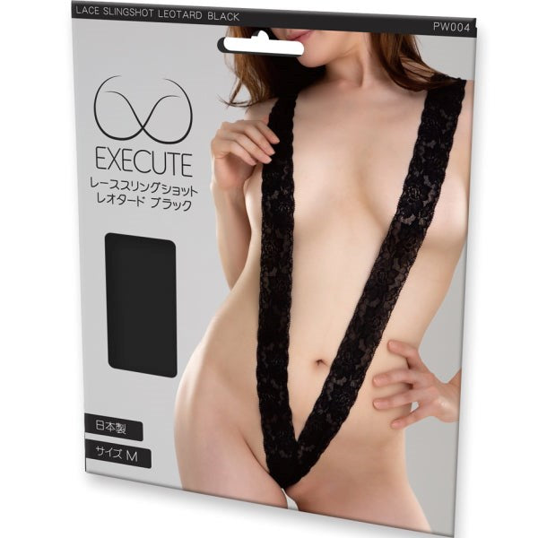 EXECUTE Lace Slingshot Stretchy Leotard - - G-Strings, Panties and Shorts