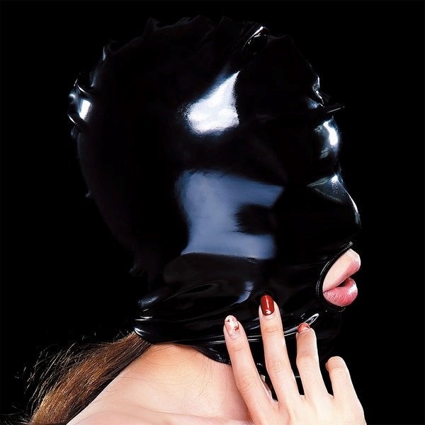 EXECUTE Stretchable PVC Mask with Mouth Opening - - Masks And Blindfolds
