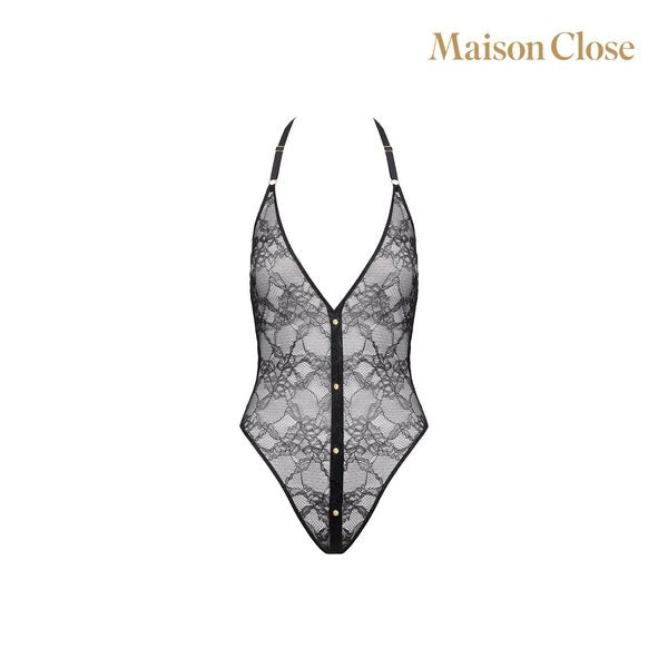 MAISON CLOSE Lace Button-up Body Suit Gift Box - - Teddies and Bodysuits