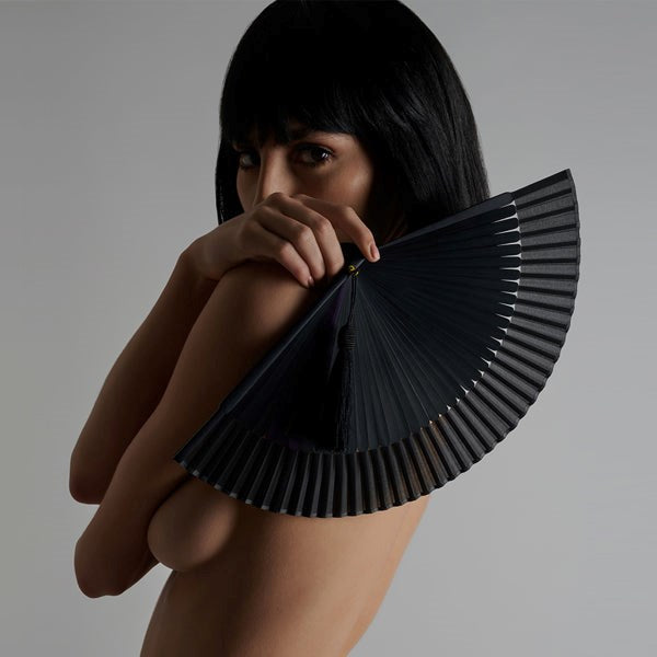 MAISON CLOSE The Erotic Hand Fan Bamboo And Silk Paper - - Fancy Dress Ups