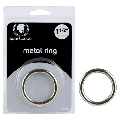Nickel Plated Metal Cock Ring 1.5 inches - - Steel Cock Rings
