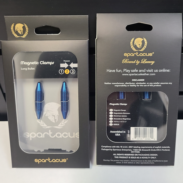 SPARTACUS Magnetic Tit or Clit Clamps Long Bullet - - Nipple and Clit Clamps