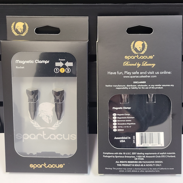 SPARTACUS Magnetic Tit Torture or Clit Clamps Rocket - - Nipple and Clit Clamps