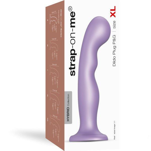 STRAP ON ME Angled Dildo Plug P&G Stimulator - Lilac - - Anal Dildos