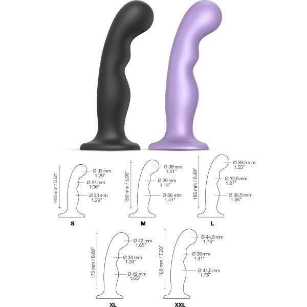 STRAP ON ME Angled Dildo Plug P&G Stimulator - Lilac - - Anal Dildos