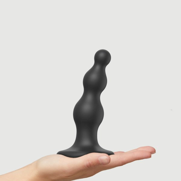 STRAP ON ME Dildo Plug With 3 Beads - Black - - Anal Dildos