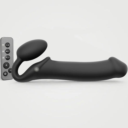 STRAP-ON-ME 3 Motors Vibrating Bendable Strap-On - XL - - Strap On Sextoys