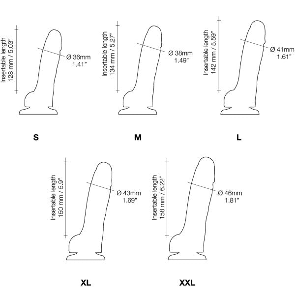 STRAP-ON-ME Sliding Skin Realistic Dildo - Black - - Realistic Dildos