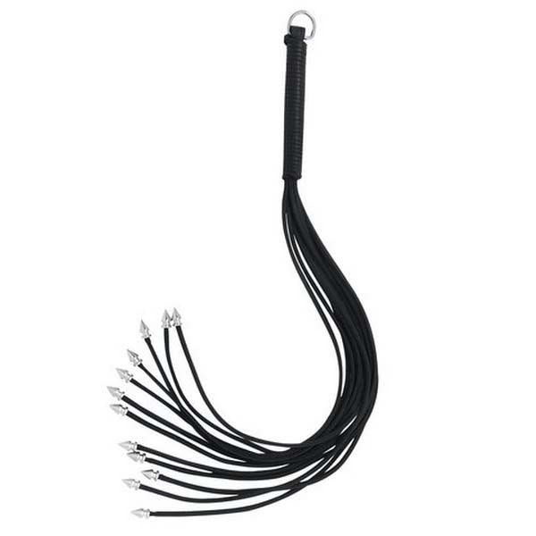 Thong Whip With Spiked Metal Ends - - Whips And Crops