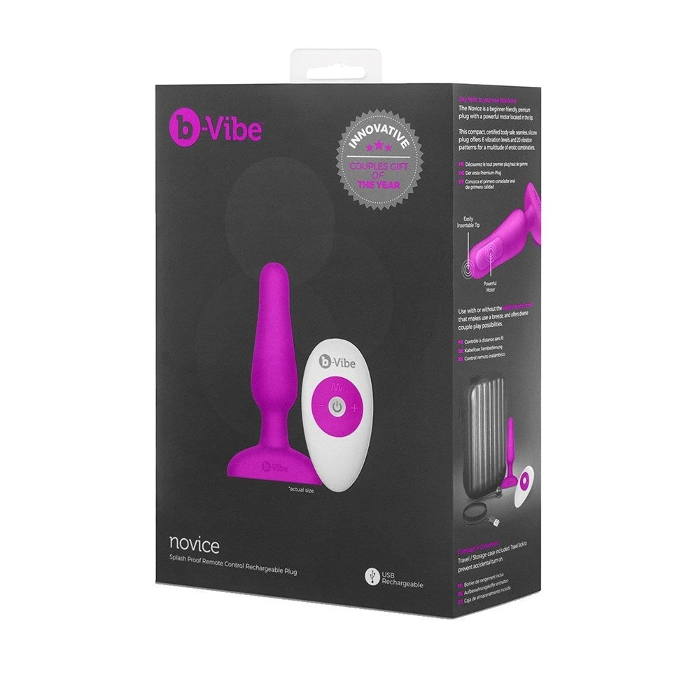 B Vibe Novice Vibrating Butt Plug Beginners Guide to Bliss - - Butt Plugs