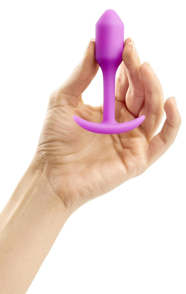 B Vibe Snug Plug Weighted Silicone Butt Plug for Anal Stimulation - - Butt Plugs