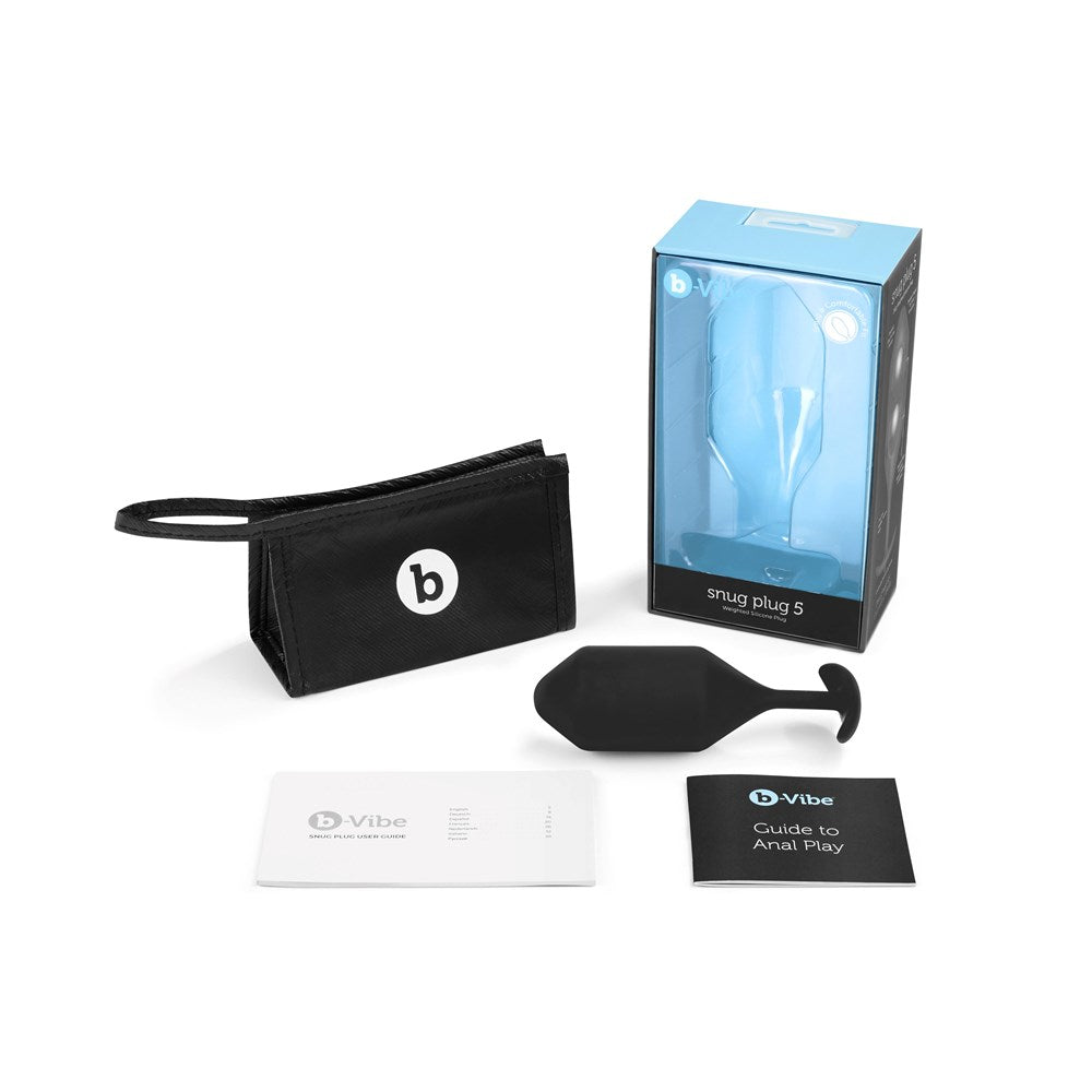 B Vibe Snug Plug 5 Advanced Weighted Stimulation Butt Plug - - Butt Plugs