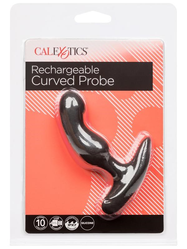California Exotics Rechargeable Curved Prostate Probe with 10 Vibration Patterns - - Prostate Toys