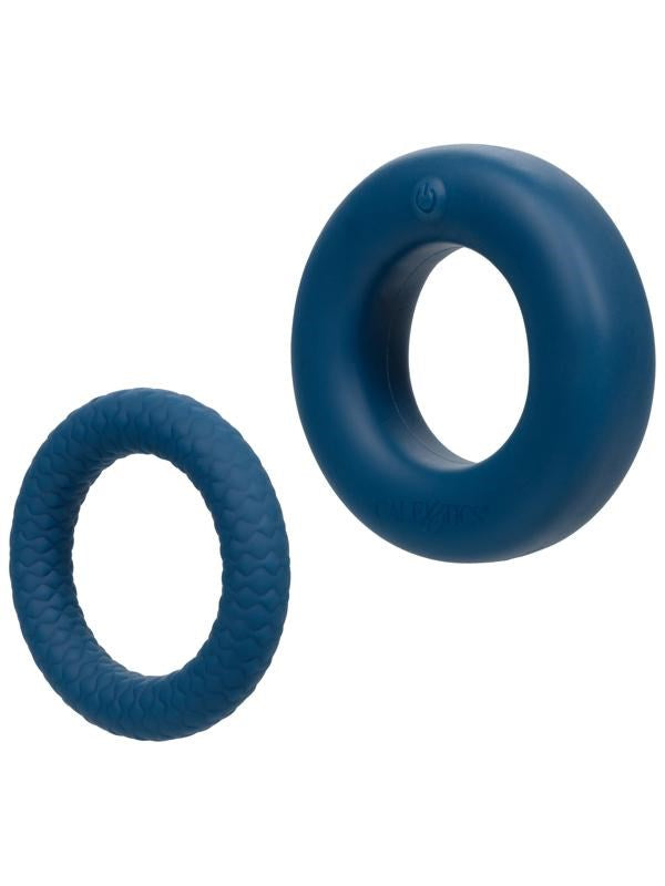 California Exotics Link Up Optimum Dual Motor Silicone Vibrating Cock Ring - - Vibrating Cock Rings