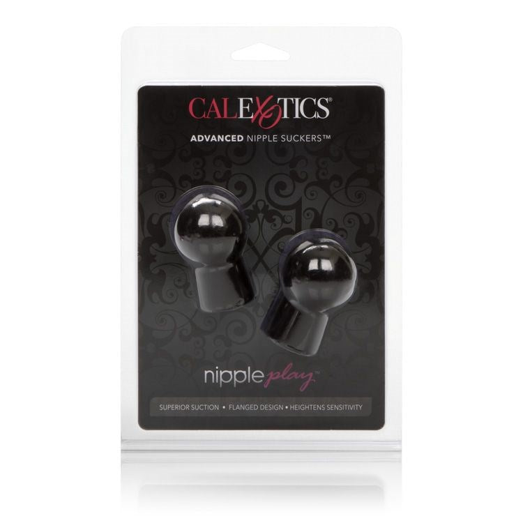 California Exotics Nipple Play Advanced Mini Nipple Suckers Black Silicone - - Nipple and Clit Clamps