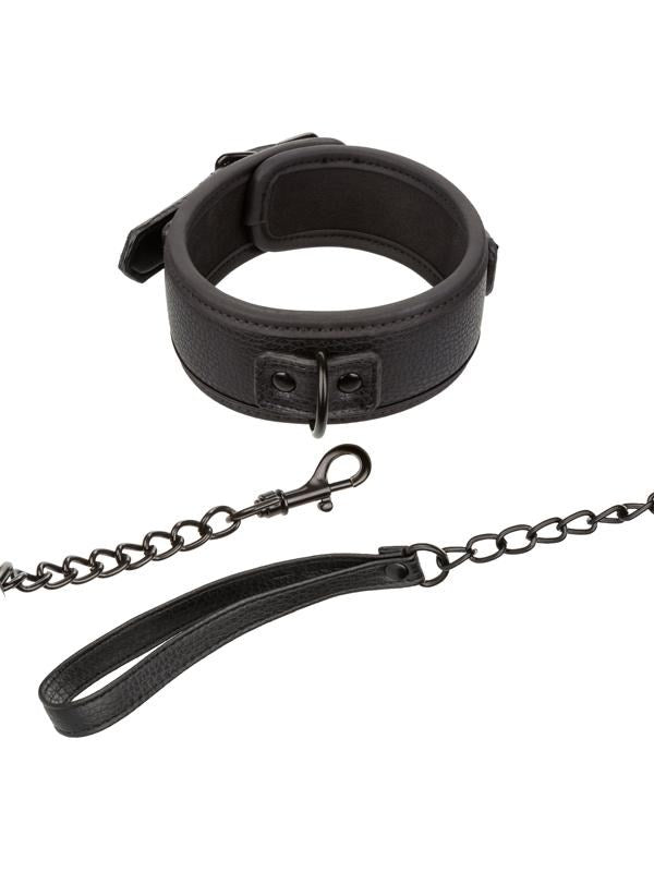 California Exotics Nocturnal Collection Fetish Collar & Leash BDSM Set - - Collars and Leads