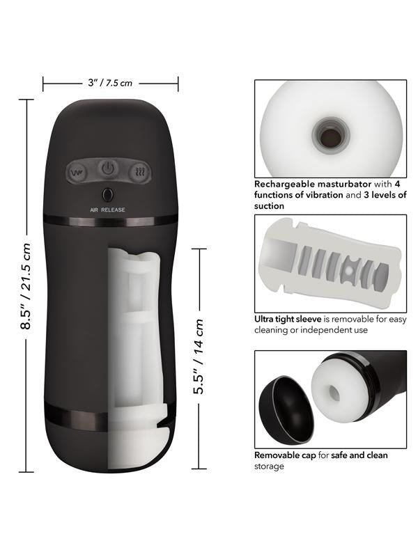 California Exotics Optimum Power Pulsar Male Stroker Vibration Suction - - Masturbators and Strokers