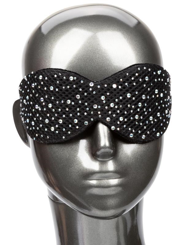 California Exotics Radiance Blackout BDSM Play Eye Mask with Rhinestones - - Masks And Blindfolds