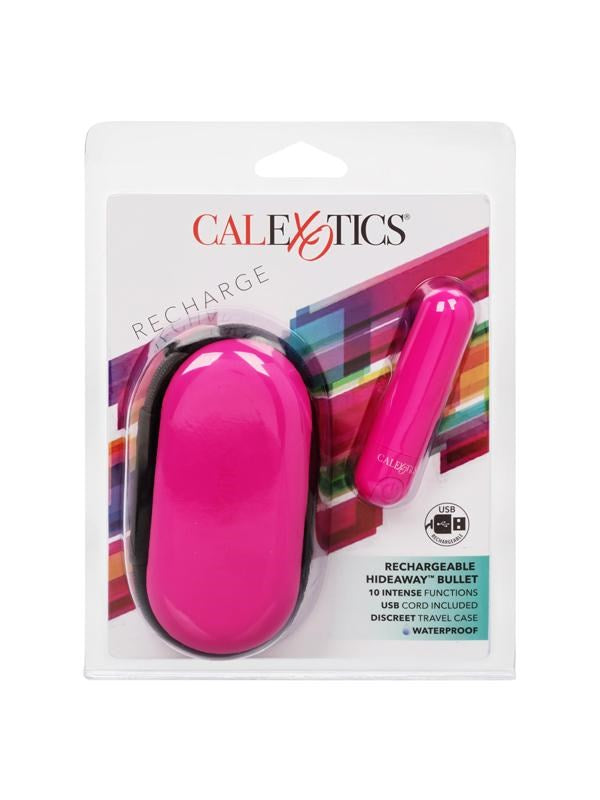 California Exotics Rechargeable Hideaway Bullet 10 Function Travel Massager - - Bullet Vibrators