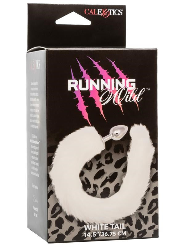 California Exotics Running Wild Tail Metallic Anal Probe with Long Synthetic Fur - - Butt Plugs