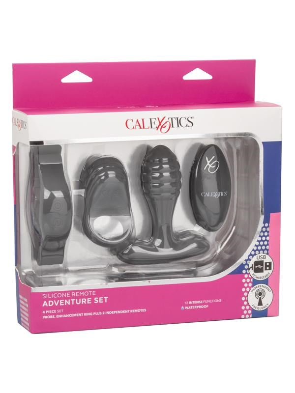 California Exotics Silicone Remote Control Pleasure Sex Toy Set USB Rechargeable - - Sex Kits