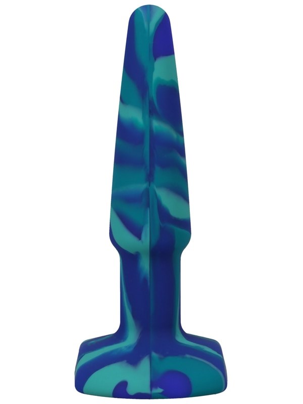 Doc Johnson A Play Groovy Silicone Anal Play Plug Ocean Ocean Color Design - - Butt Plugs