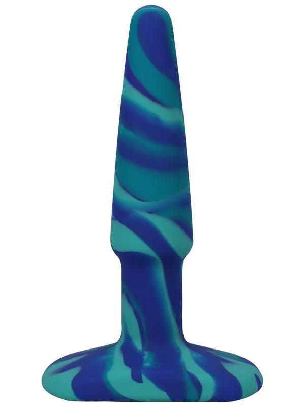 Doc Johnson A Play Groovy Silicone Anal Play Plug Ocean Ocean Color Design - - Butt Plugs