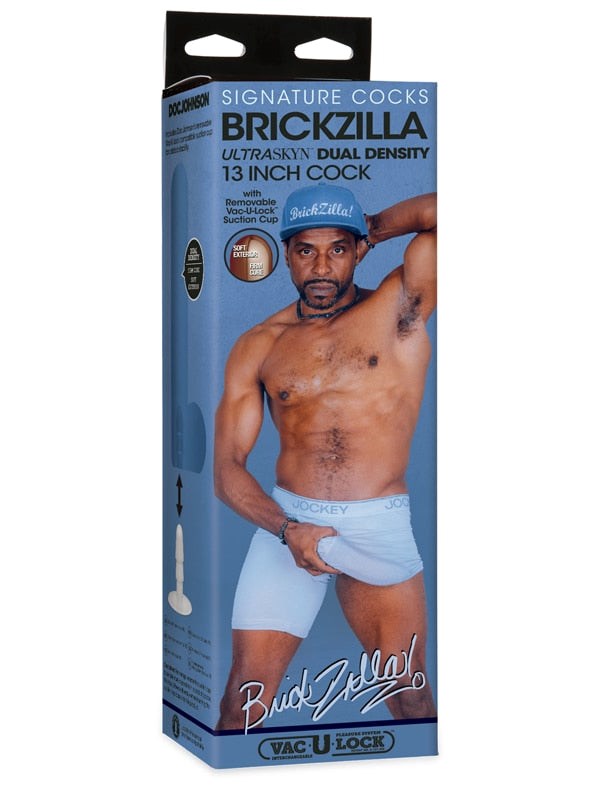 Doc Johnson Brickzilla 13 Inch ULTRASKYN Realistic Cock with Suction Cup - - Realistic Dildos