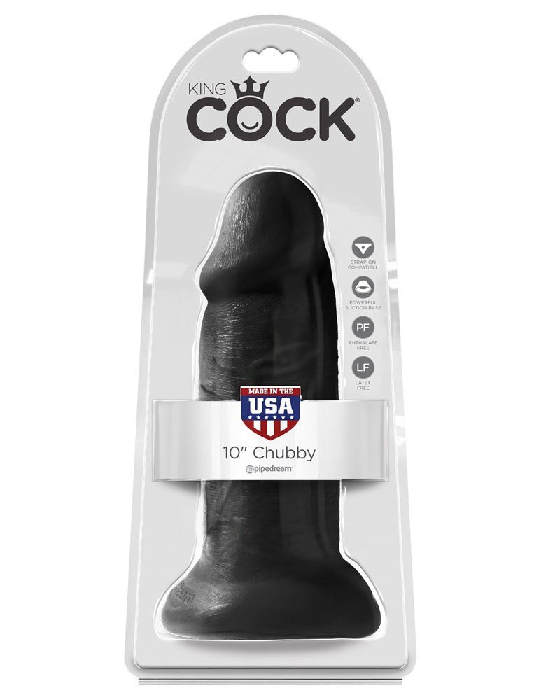 Pipedream Products King Cock Chubby 10 inch Realistic Dildo with Suction Cup - - Realistic Dildos
