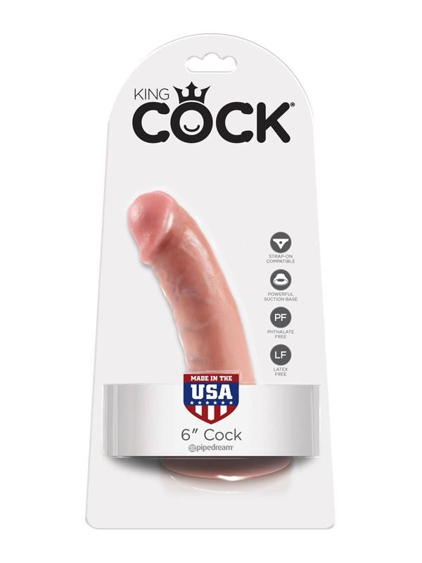 Pipedream Products King Cock 6 Inch Realistic Dildo with Suction Cup - - Realistic Dildos