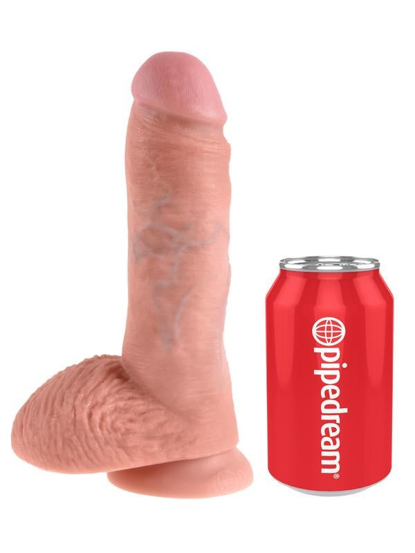 Pipedream Products King Cock 8 inch Cock With Balls Realistic Dildo - - Realistic Dildos